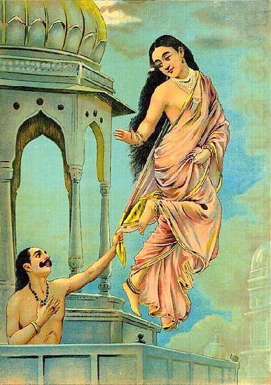 Urvashi and pururavas, Raja Ravi Varma